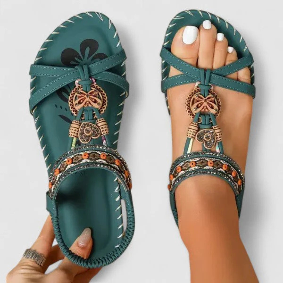 Zarela | Women's sandals with straps and flat sole