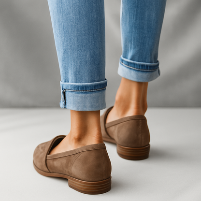 Diana | Damen Slip-On Loafer mit Spange und spitzer Form