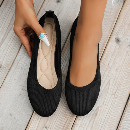 Caris | Damen Mesh Ballerinas atmungsaktiv mit Rundspitze | Schlupfdesign