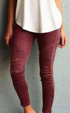 Seraina | Figurbetonte Leggings mit strukturierter Kniepartie