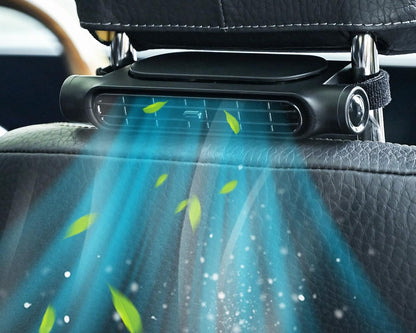Zenvico | Autoventilator mit USB-Anschluss und Kopfstützenhalterung