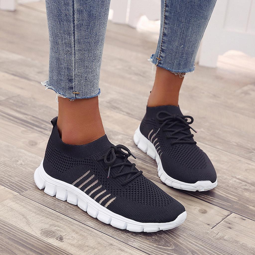 Lotta| Sneakers ortopediche da donna con lacci e materiale a maglia