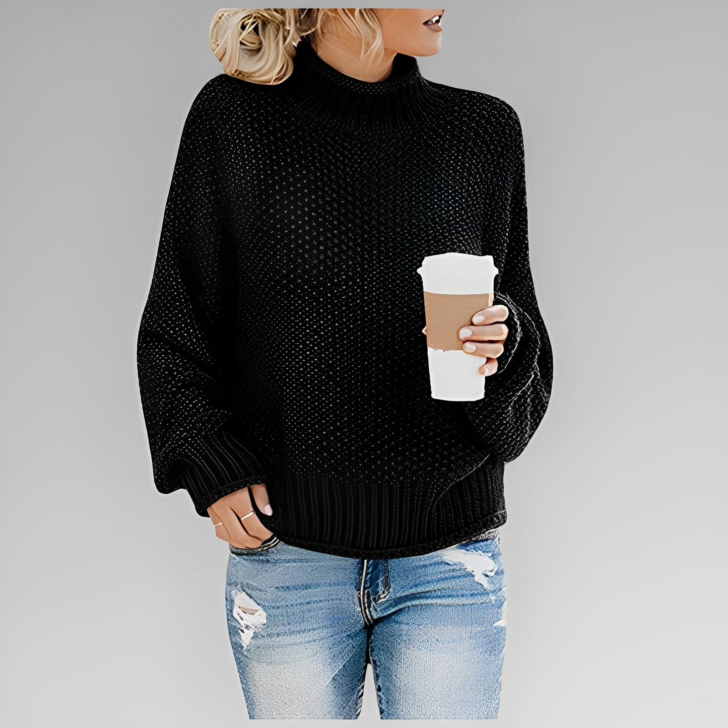 Vanessa | müheloser und trendiger Pullover mit Stehkragen