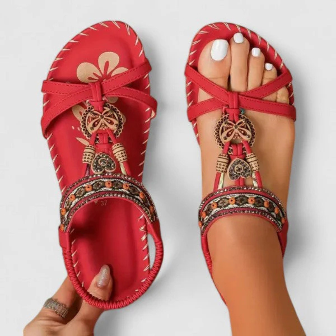 Zarela | Women's sandals with straps and flat sole