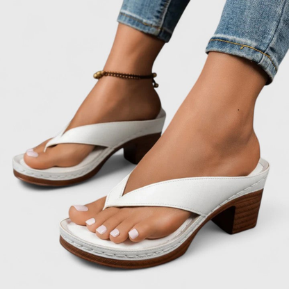 Melira | Women's thong sandals with heel and straps