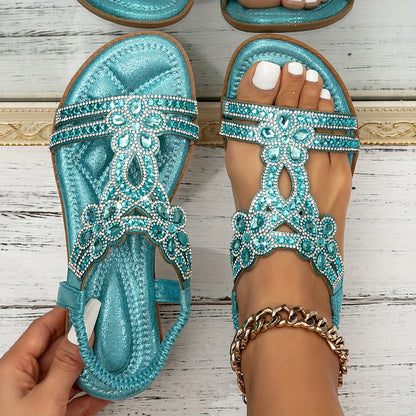 Tamara | Orthopädische Sandalen mit Perlenbesatz Boho-Stil