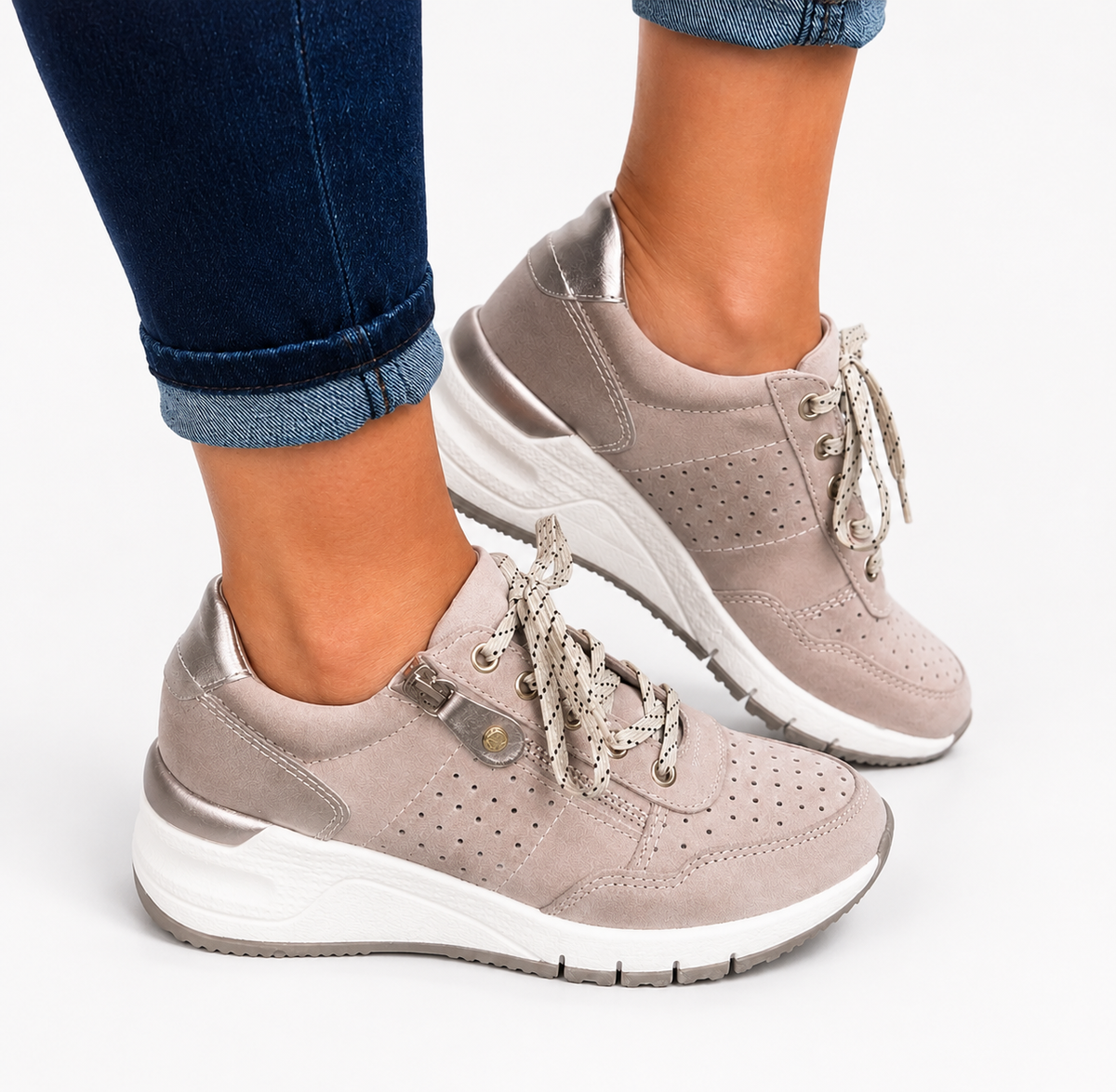 Anna | Orthopädische Sneaker mit Schnürung und dicker Sohle