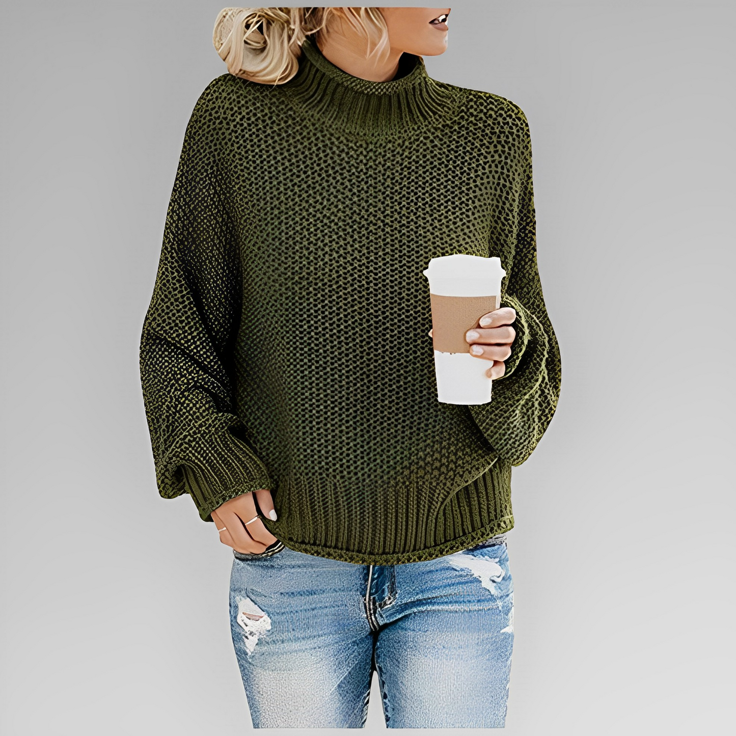 Vanessa | müheloser und trendiger Pullover mit Stehkragen