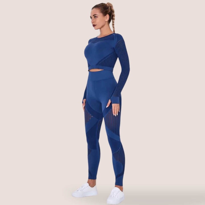 Corinne | Figurbetonte Anti-Cellulite-Leggings mit Kontrastdesign