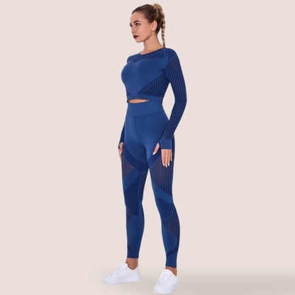 Corinne | Figurbetonte Anti-Cellulite-Leggings mit Kontrastdesign