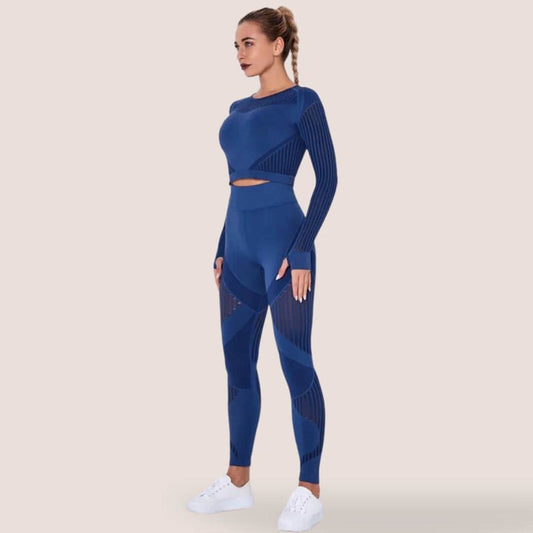 Corinne | Figurbetonte Anti-Cellulite-Leggings mit Kontrastdesign