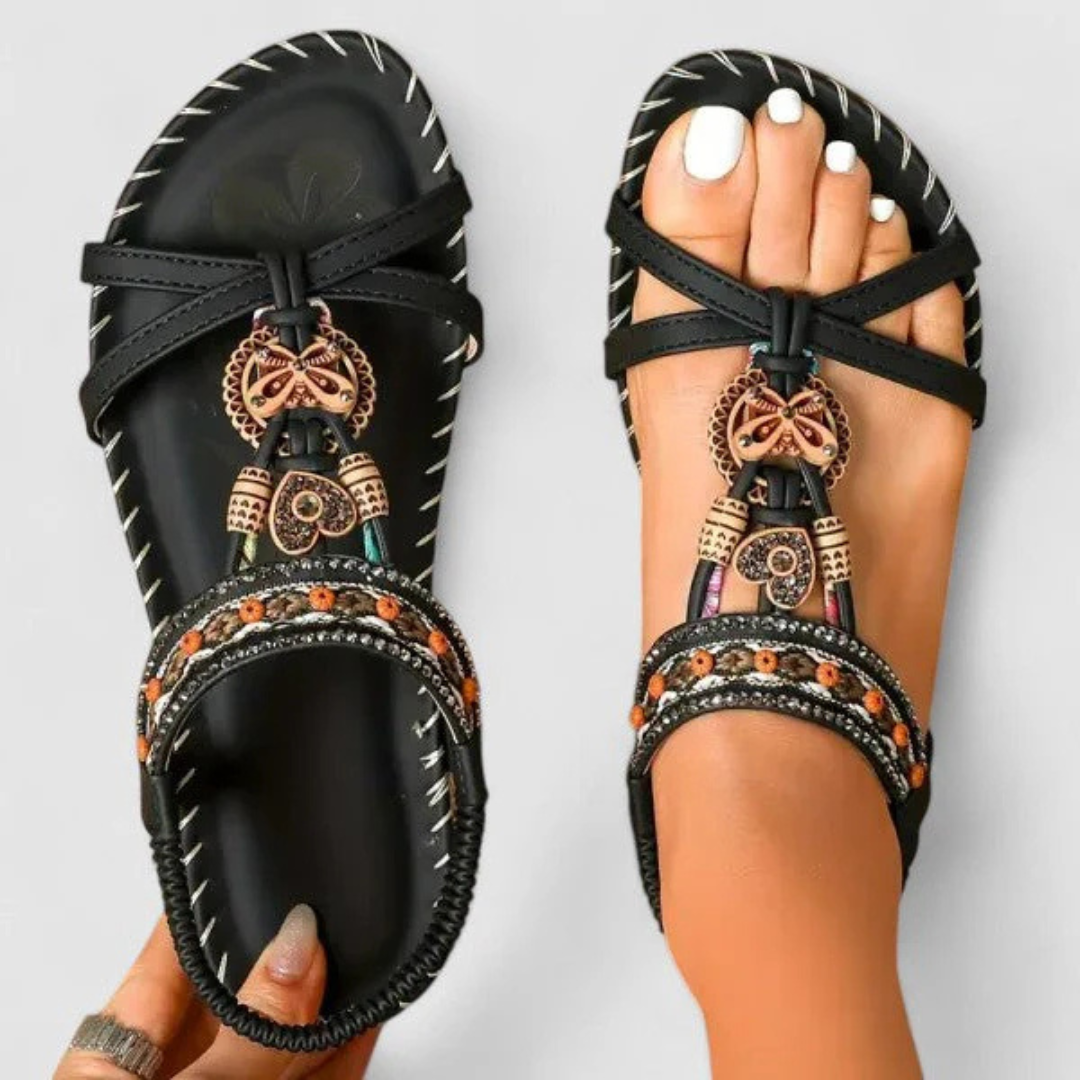 Zarela | Women's sandals with straps and flat sole