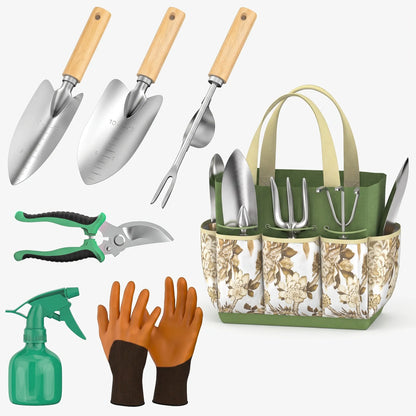 Verdelis | Gartenwerkzeug-Set mit Tragetasche und Handschuhen