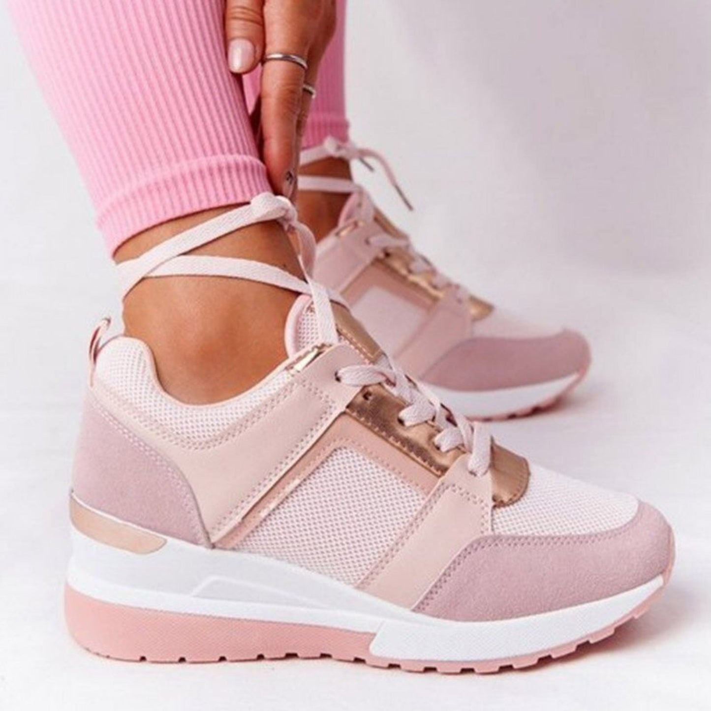 Leoni | Women's Platform Sneakers with Wedge Heel