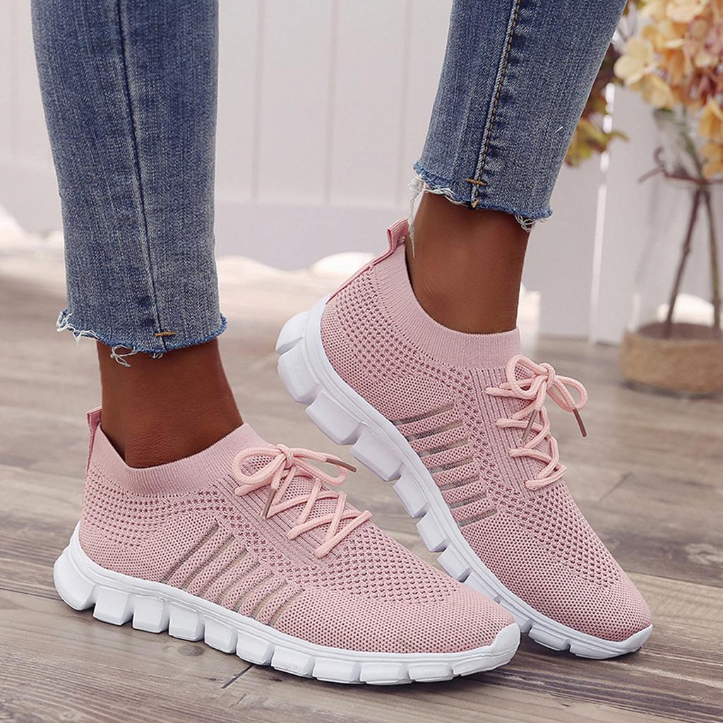 Lotta| Sneakers ortopediche da donna con lacci e materiale a maglia