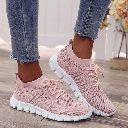 Lotta| Sneakers ortopediche da donna con lacci e materiale a maglia