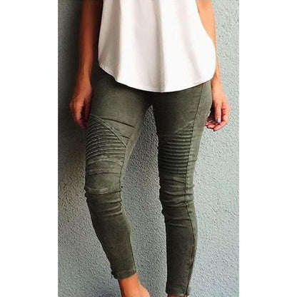 Seraina | Figurbetonte Leggings mit strukturierter Kniepartie