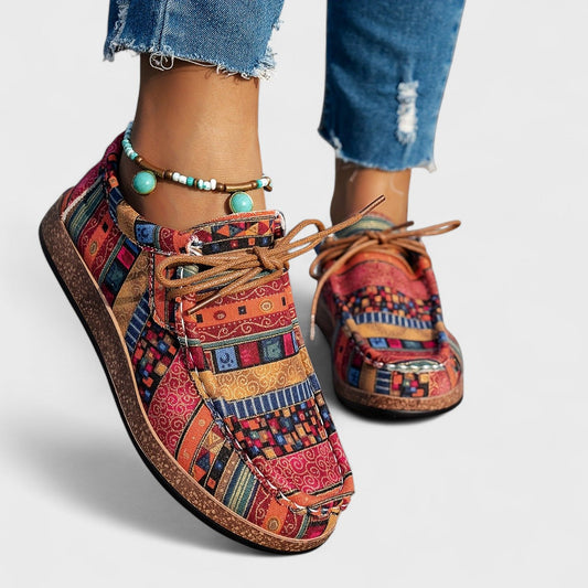 Nicola | Bunte Damen Sneaker mit Schnürung | Schuhe