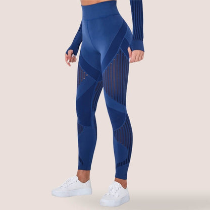 Corinne | Figurbetonte Anti-Cellulite-Leggings mit Kontrastdesign