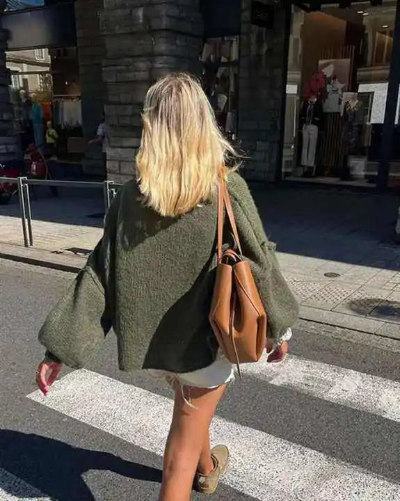 Sandra | Fluffy oversized knitted sweater