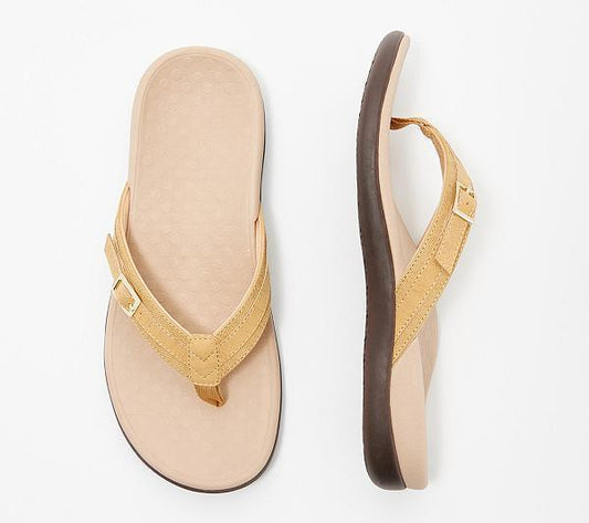 Greta | Orthopädische Flip Flops mit Riemen und Schnalle