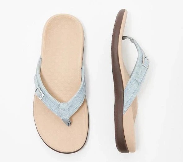 Greta | Orthopedic Flip Flops with Strap and Buckle