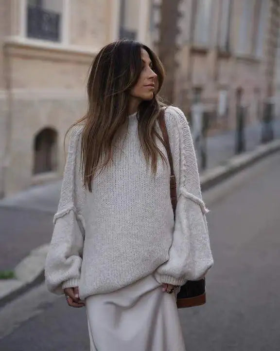 Sandra | Fluffy oversized knitted sweater