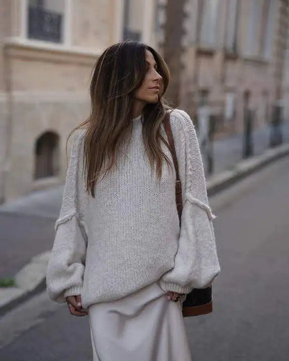 Sandra | Fluffy oversized knitted sweater