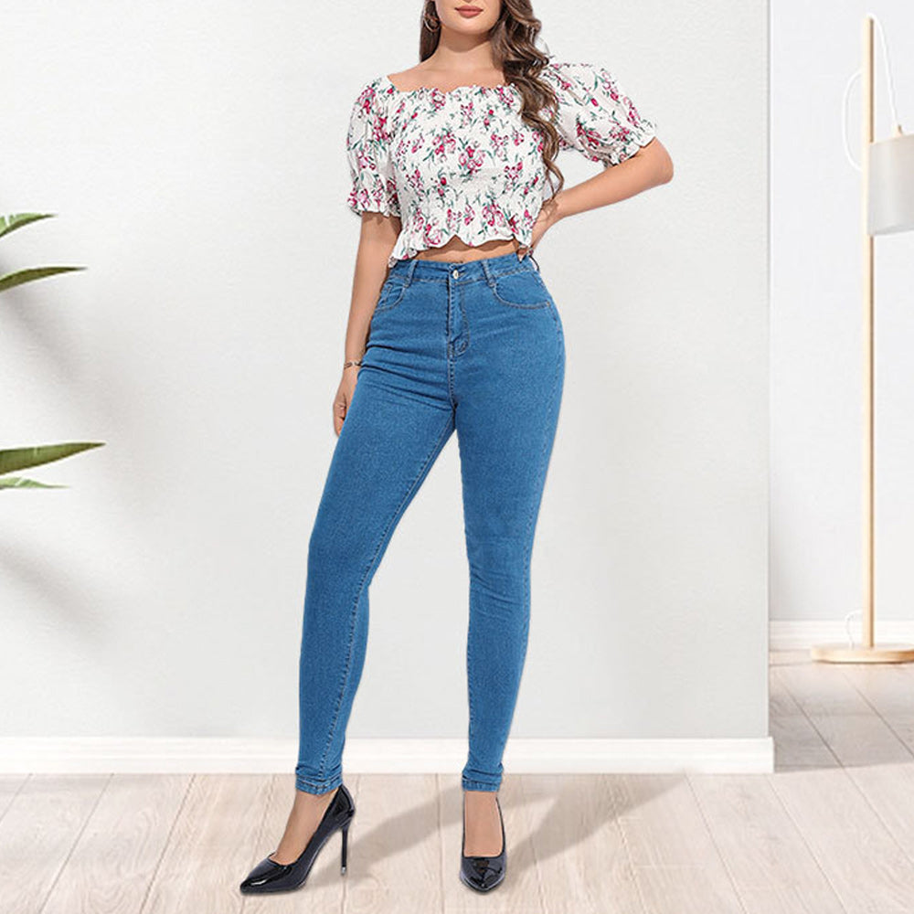 Sarah | Hochelastische Jeans mit hoher Taille