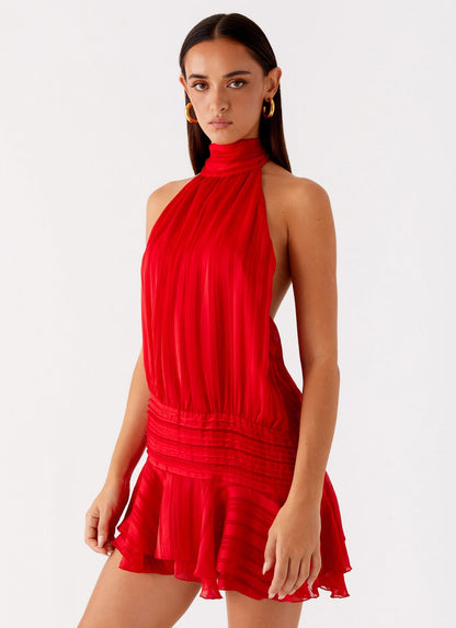 Xenia | Elegantes Damen Minikleid mit Neckholder