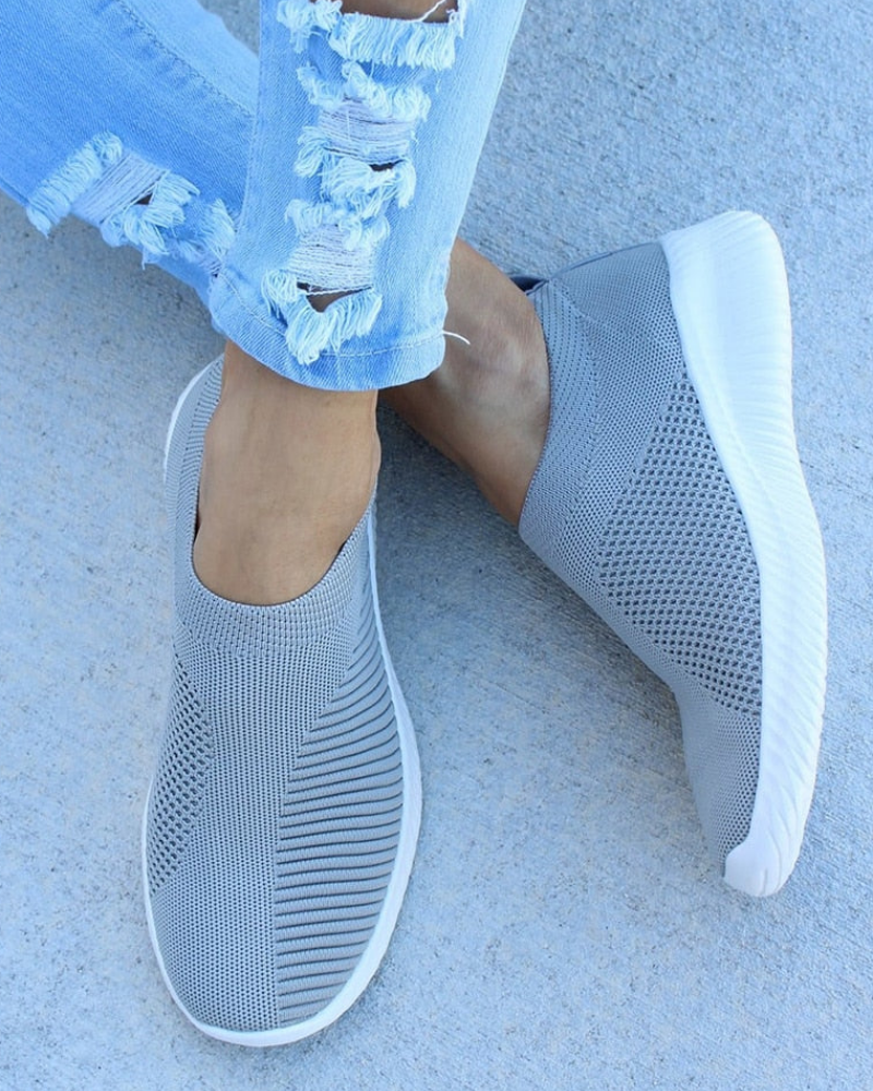 Zena | Damen Slip-On Sneaker mit Mesh und Sohle und Komfort