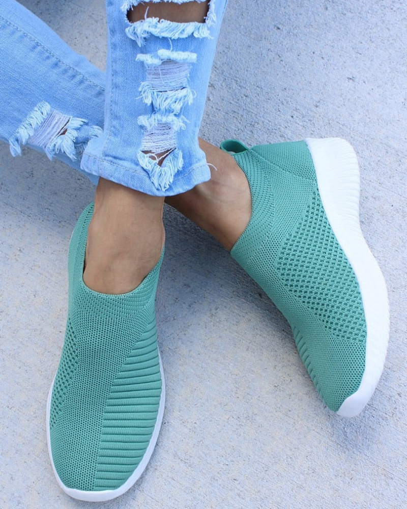 Zena | Damen Slip-On Sneaker mit Mesh und Sohle und Komfort