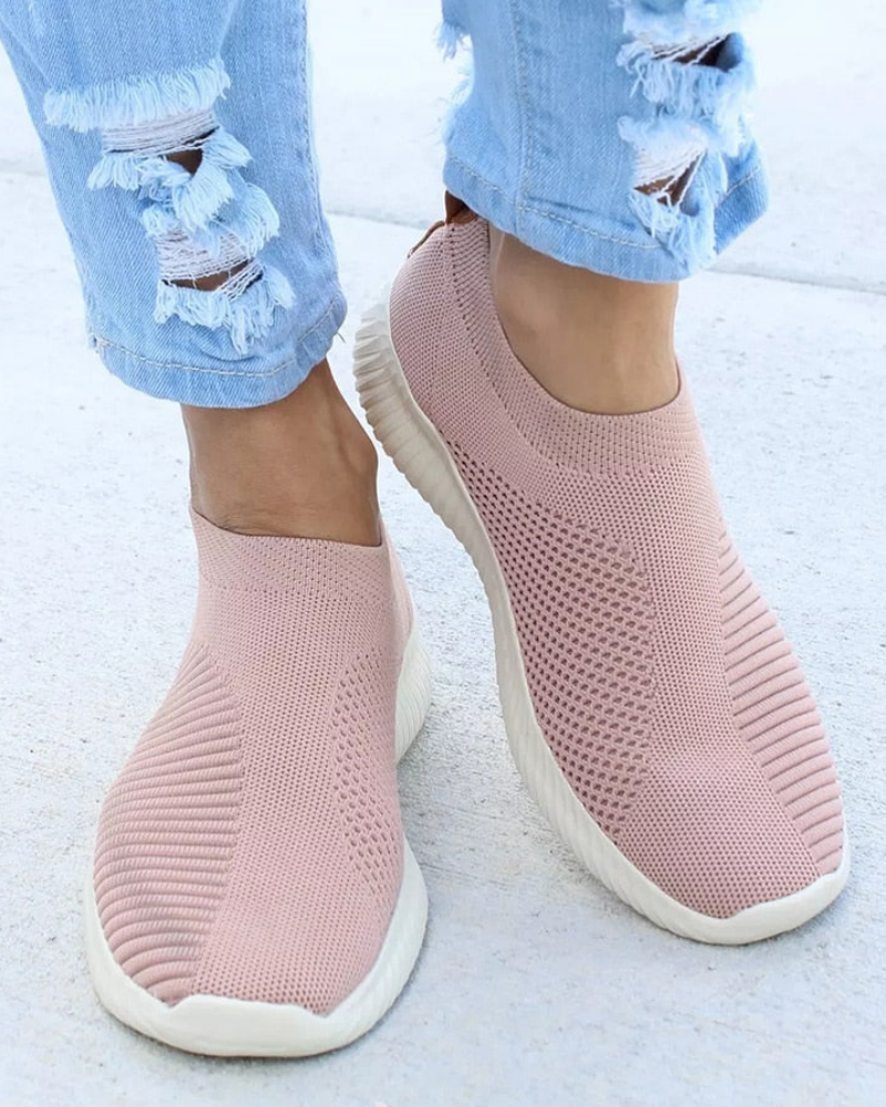 Zena | Damen Slip-On Sneaker mit Mesh und Sohle und Komfort