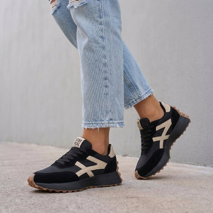 Hanna | Damen orthopädische Sneaker mit Schnürung und Plateausohle