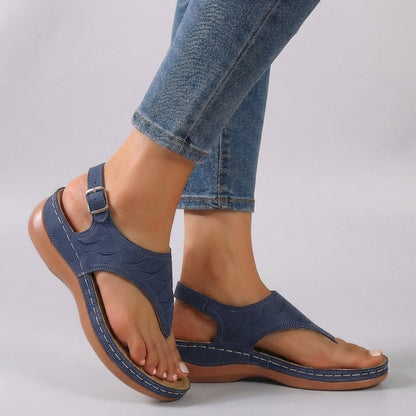Nadine | Women's Comfort Wedge Sandals with Ankle Strap
