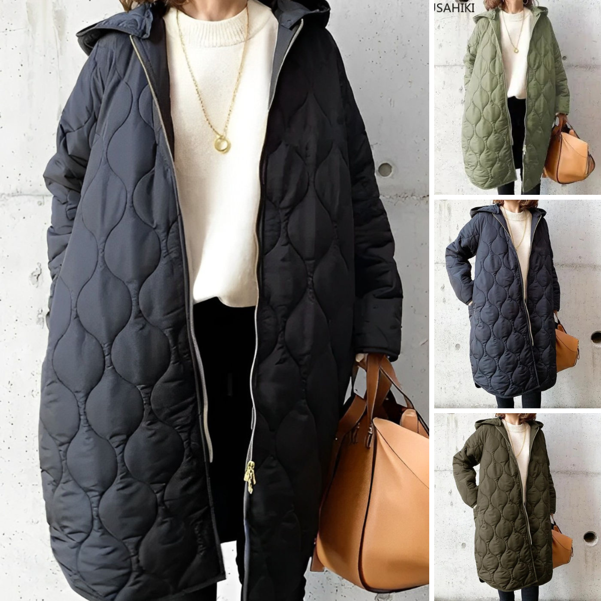Karin | Der lange Parka-Mantel mit Kapuze