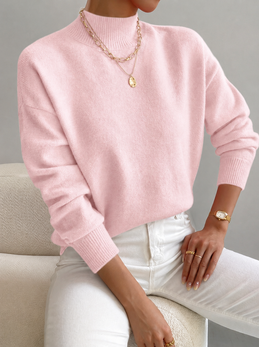 Mailin | eleganter Rollkragenpullover mit langen Ärmeln
