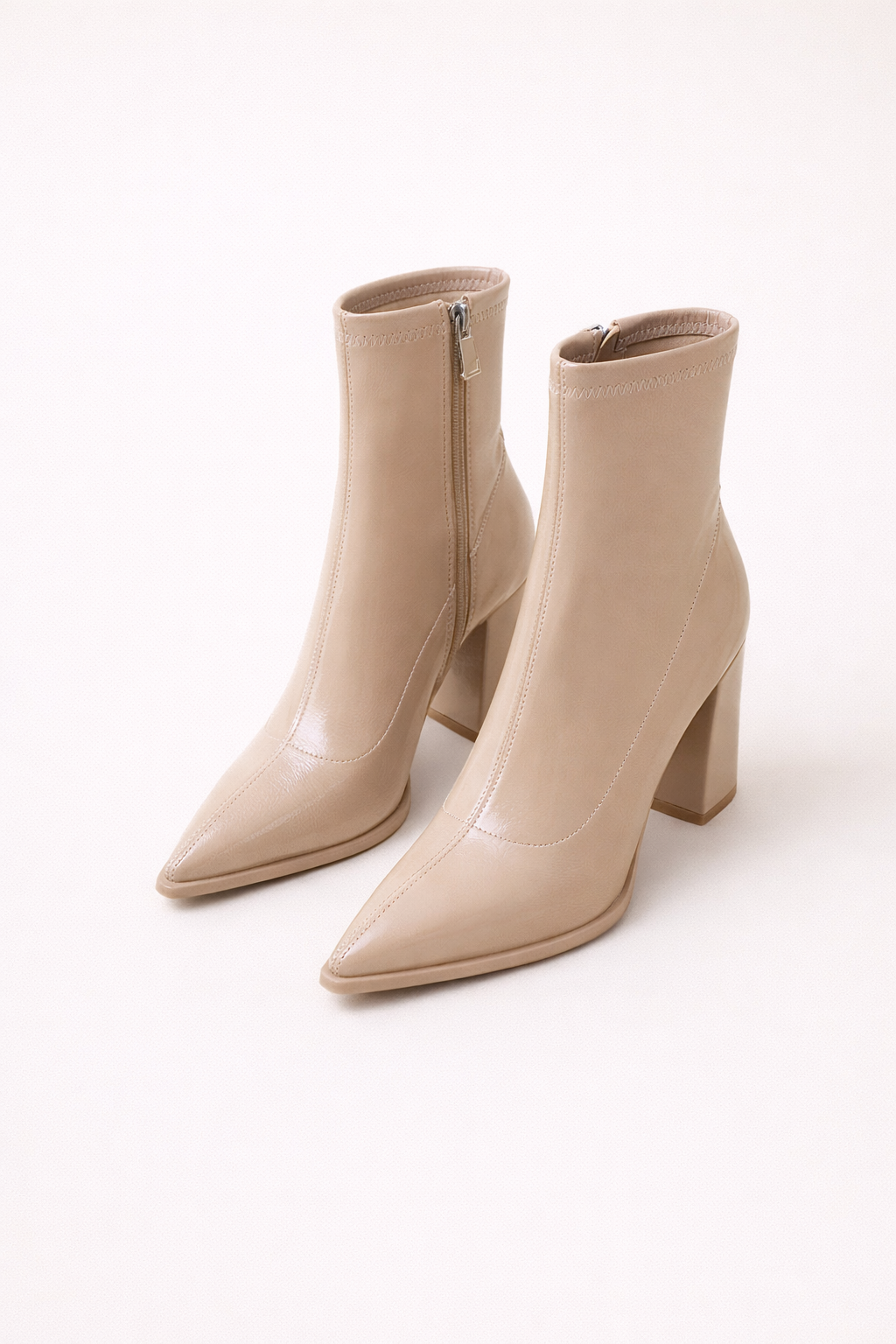 Verena | Damen luxuriöse Stiefeletten mit spitzer Toe und Blockabsatz