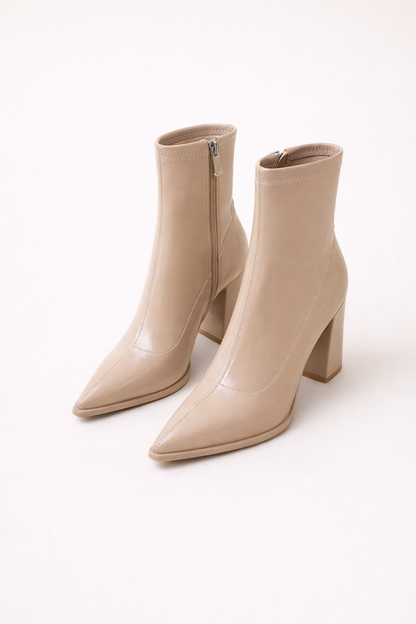 Verena | Damen luxuriöse Stiefeletten mit spitzer Toe und Blockabsatz