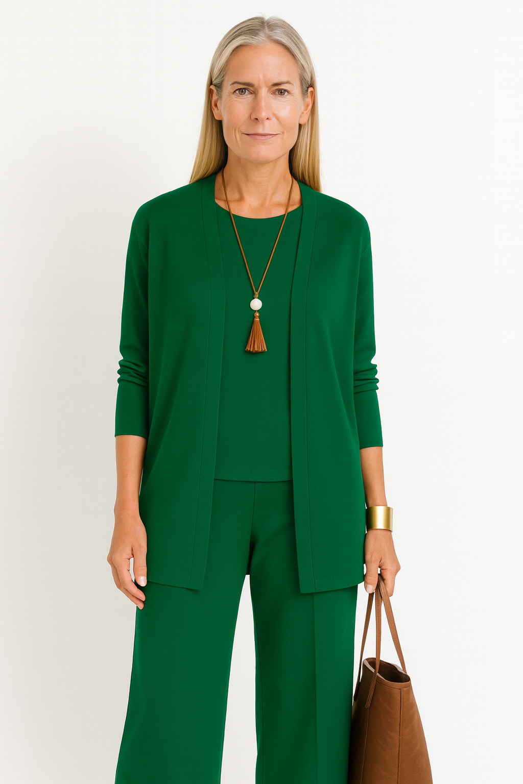 Alvara | Dreiteiliges Set mit Cardigan, Oberteil und Gerader Hose