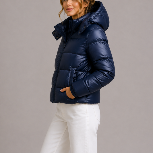 Anna | Damen leichte Steppjacke mit Kapuze für den Winter