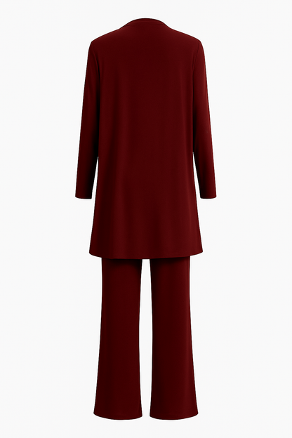 Alvara | Dreiteiliges Set mit Cardigan, Oberteil und Gerader Hose