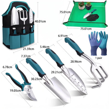 Botanico | Gartenwerkzeug-Set mit Tragetasche und Handschuhen