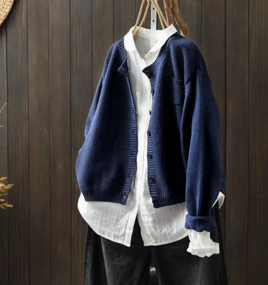 Shania | lässiger Cardigan mit Knopfleiste und Taschen