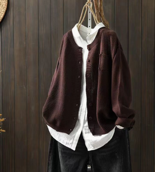 Shania | lässiger Cardigan mit Knopfleiste und Taschen