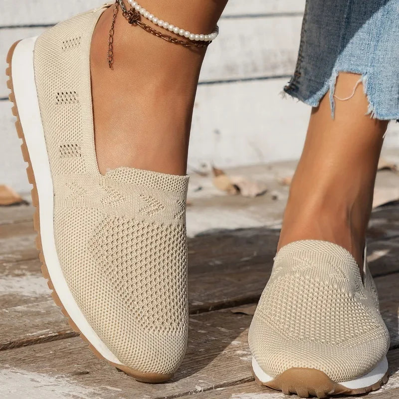 Silvia | Damen Orthopädische Slipper mit Strickmuster