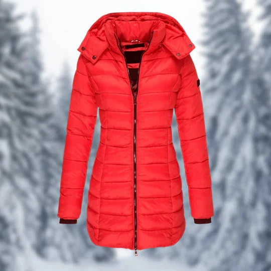 Sina | Puffer Winterjacke mit Kapuze für Damen