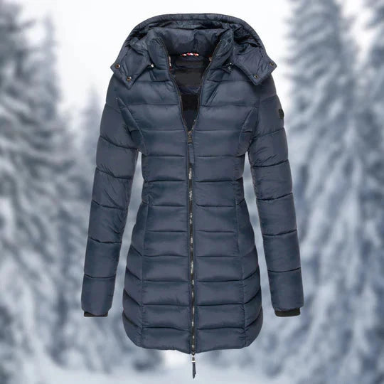 Sina | Puffer Winterjacke mit Kapuze für Damen