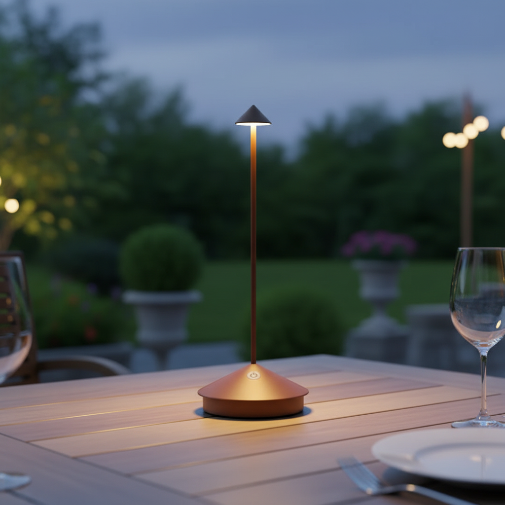 Zeldor | Lampada da tavolo LED senza fili con controllo touch e batteria ricaricabile