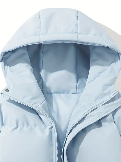 Julia | Winterliche Pufferjacke mit Kapuze und Steppdesign